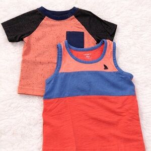Carter's Kids' Black and Orange Tank Top Set